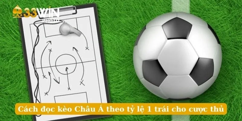 Cách đọc kèo Châu Á theo tỷ lệ 1 trái cho cược thủ