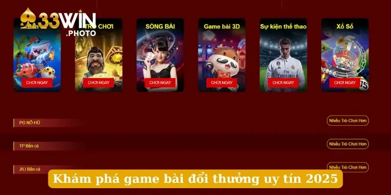 Khám phá game bài đổi thưởng uy tín 2025 