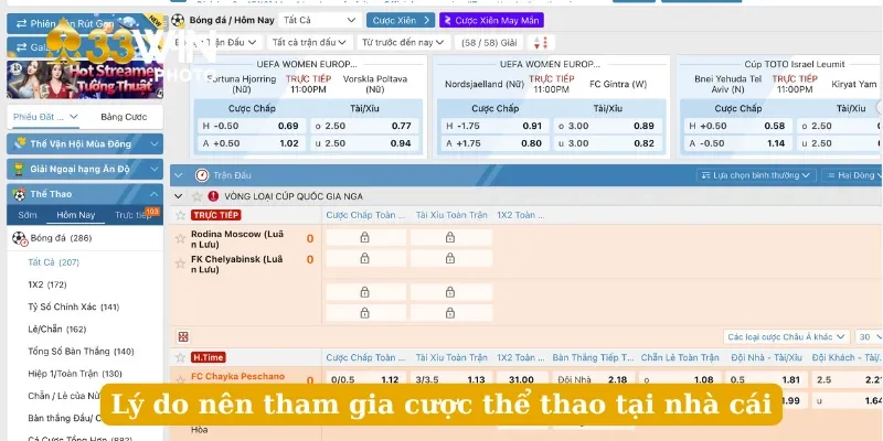 Lý do nên tham gia cược thể thao của nhà cái