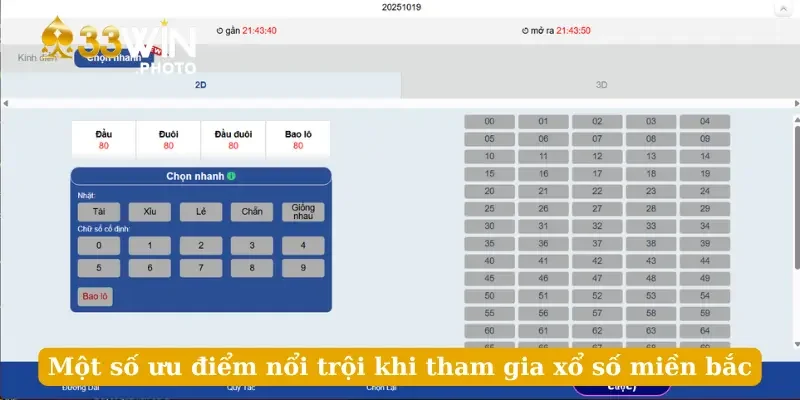 Một số ưu điểm nổi trội khi tham gia xổ số miền bắc