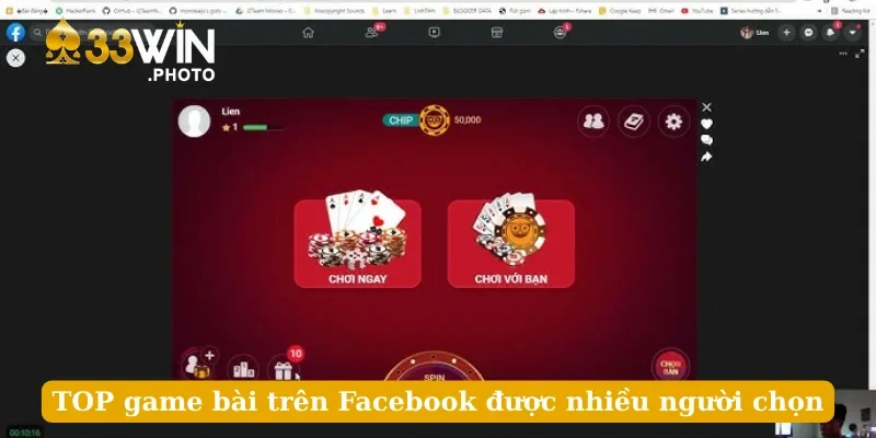 TOP game bài trên Facebook được nhiều người chọn